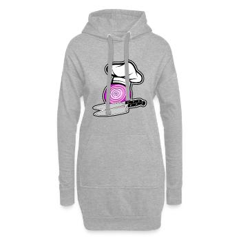 Zwiebel Onions Chef - Hoodie-Kleid - Grau meliert - Vorne