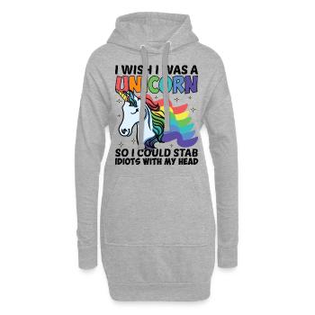 Cool cool dit dicton pour des tenues lumineuses - Sweat-shirt à capuche long Femme - gris chiné - Devant
