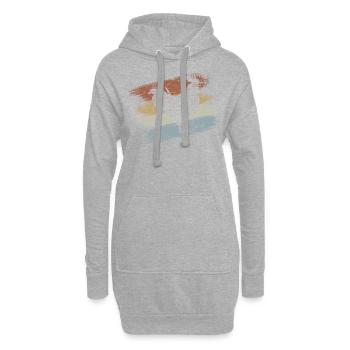Bauernhof Hahn - Hoodie-Kleid - Grau meliert - Vorne