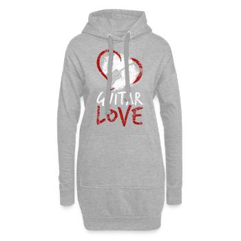 Gitarre - Hoodie-Kleid - Grau meliert - Vorne