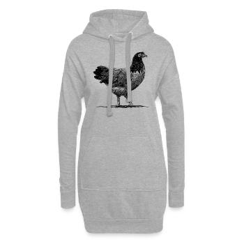 Poulets pré-boursinaires poulet poulet - Sweat-shirt à capuche long Femme - gris chiné - Devant