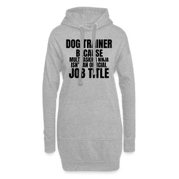 École canine - Sweat-shirt à capuche long Femme - gris chiné - Devant