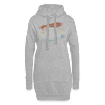 Voyager valise vacanciers - Sweat-shirt à capuche long Femme - gris chiné - Devant