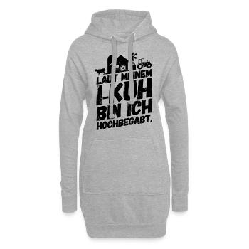 Landwirt Bauer Landwirtschaft Sprüche IQ - Hoodie-Kleid - Grau meliert - Vorne