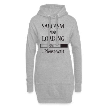 Sarcasme - Sweat-shirt à capuche long Femme - gris chiné - Devant