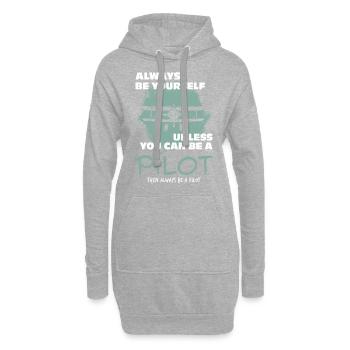 Pilot - Hoodie-Kleid - Grau meliert - Vorne