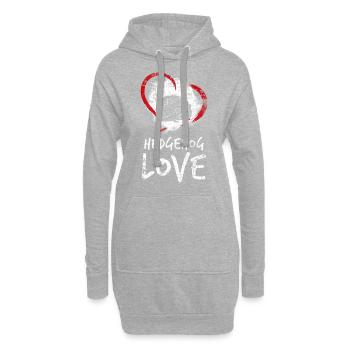 Igel - Hoodie-Kleid - Grau meliert - Vorne
