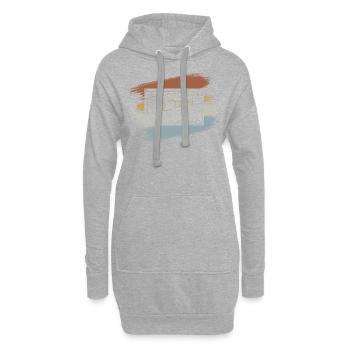 Kassette 90er Jahre Musik - Hoodie-Kleid - Grau meliert - Vorne