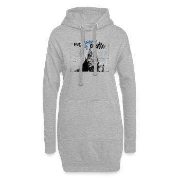 Ma maison est mon château - Client - Cérémonie de clôture - Sweat-shirt à capuche long Femme - gris chiné - Devant