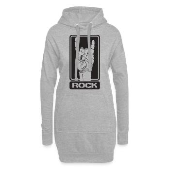 Musik Rock - Hoodie-Kleid - Grau meliert - Vorne