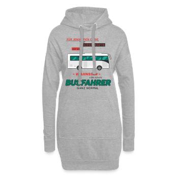 Busfahrer Geschenk • Wahnsinn Superkraft Shirt - Hoodie-Kleid - Grau meliert - Vorne