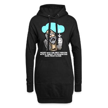 TÉLÉCHARGER MOSES Cloud Computing informatique informaticien - Sweat-shirt à capuche long Femme - noir - Devant