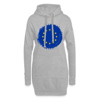 Europe Union européenne Blob de couleur de l'UE - Sweat-shirt à capuche long Femme - gris chiné - Devant