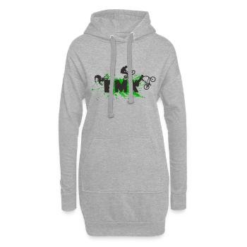 BMX - Sweat-shirt à capuche long Femme - gris chiné - Devant