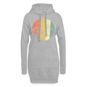 Rennrad - Hoodie-Kleid - Grau meliert - Vorne