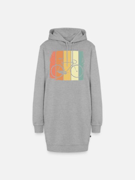 Rennrad - Hoodie-Kleid - Grau meliert
