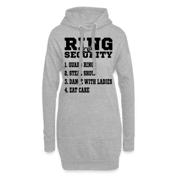 Ring Security Aufgaben Liste Hochzeitsgeschenke - Hoodie-Kleid - Grau meliert - Vorne