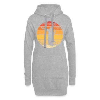 Federball Badminton und Leidenschaft - Hoodie-Kleid - Grau meliert - Vorne