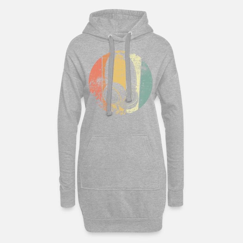 Musik - Hoodie-Kleid - Grau meliert