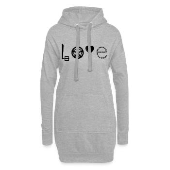 Fahrradteile Fahrrad Rennrad Mountainbike Geschenk - Hoodie-Kleid - Grau meliert - Vorne