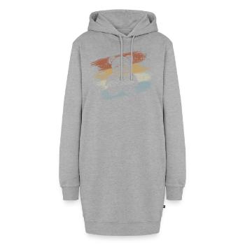 Ours en peluche - Sweat-shirt à capuche long Femme - gris chiné - Devant