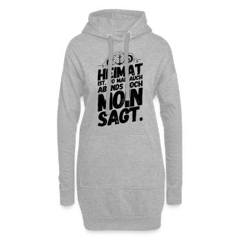 Plattdeutsch Spruch Sprüche Norddeutschland Heimat - Hoodie-Kleid - Grau meliert - Vorne
