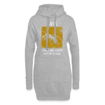 Ameise - Hoodie-Kleid - Grau meliert - Vorne
