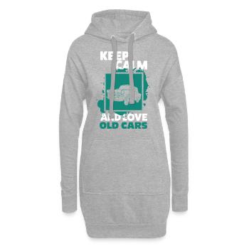 Oldtimer Auto - Hoodie-Kleid - Grau meliert - Vorne