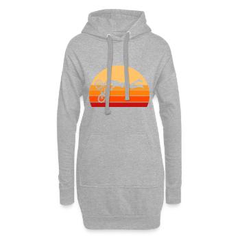 Vélo de cycliste BMX Vintage Stunt Extreme Sport Bike - Sweat-shirt à capuche long Femme - gris chiné - Devant