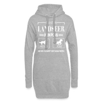 Das ist ein Landseer kein Pony - Hoodie-Kleid - Grau meliert - Vorne