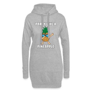 Dabbing Ananas Dab Sonnenbrille Hawaii Geschenk - Hoodie-Kleid - Grau meliert - Vorne