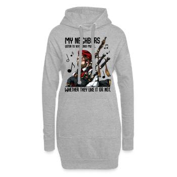 Cool Dudelsack Lustige Sprüche Sackpfeife Geschenk - Hoodie-Kleid - Grau meliert - Vorne