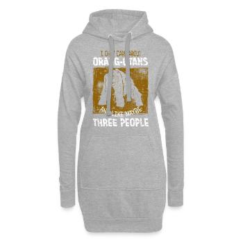 Orang Utan - Hoodie-Kleid - Grau meliert - Vorne