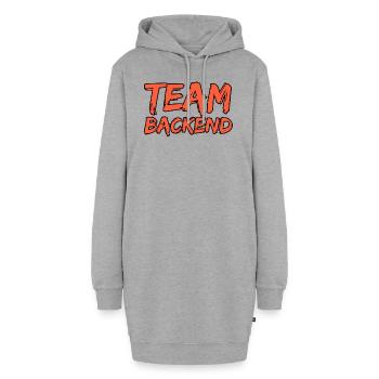 Team Backend Programmeur - Sweat-shirt à capuche long Femme - gris chiné - Devant