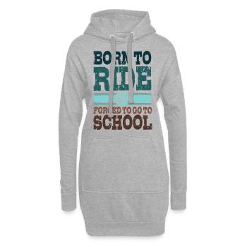 Zum Fahren Geboren Dirt Bike Moto Cross Geschenk - Hoodie-Kleid - Grau meliert - Vorne