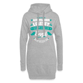 Altenpflegerin - Hoodie-Kleid - Grau meliert - Vorne