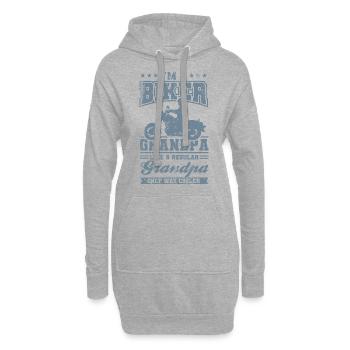Ich Bin Ein Biker Opa Motorrad Fahrer Geschenk - Hoodie-Kleid - Grau meliert - Vorne