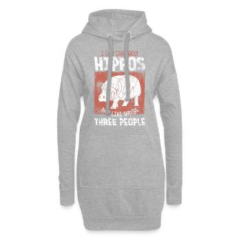 Nilpferd - Hoodie-Kleid - Grau meliert - Vorne