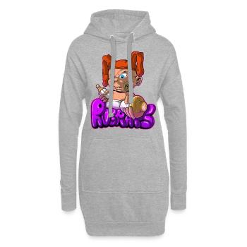 Farbendealers Rugrats - Sweat-shirt à capuche long Femme - gris chiné - Devant