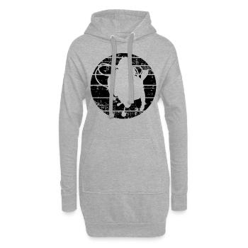 Plongeurs lunettes de plongée Couteau de plongée - Sweat-shirt à capuche long Femme - gris chiné - Devant