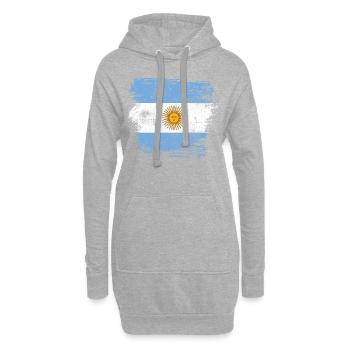 Argentine - Sweat-shirt à capuche long Femme - gris chiné - Devant