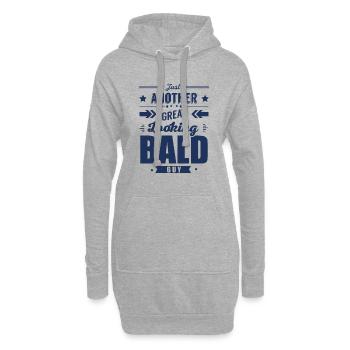 Glatzen Glatzkopf Kein Haar Glatze Keine Haare - Hoodie-Kleid - Grau meliert - Vorne