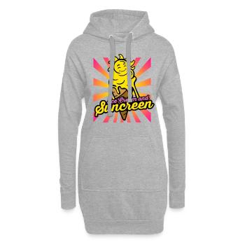Ice cream, vacation, vacation, summer, sun, gift - Hoodie Dress - heather grey - Front