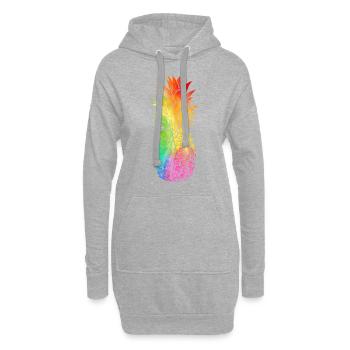 Ananas LGBT Gay Pride Regenbogen - Hoodie-Kleid - Grau meliert - Vorne