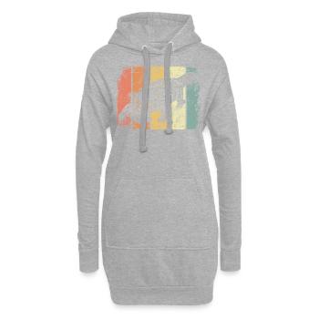 Becs d’Australie - Sweat-shirt à capuche long Femme - gris chiné - Devant