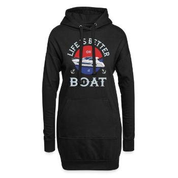 Boot - Hoodie-Kleid - Schwarz - Vorne