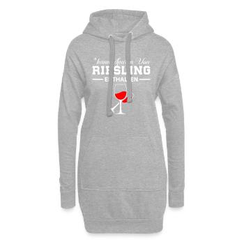 Kann Spuren von Riesling enthalten Wein Spruch - Hoodie-Kleid - Grau meliert - Vorne