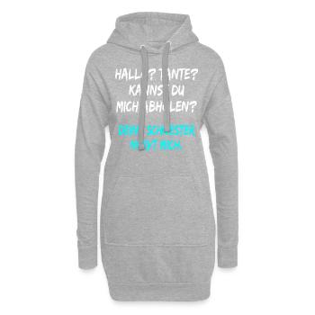 Hallo Tante ! deine Schwester nervt mich ! spruch - Hoodie-Kleid - Grau meliert - Vorne