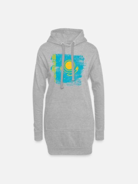 Kasachstan - Hoodie-Kleid - Grau meliert