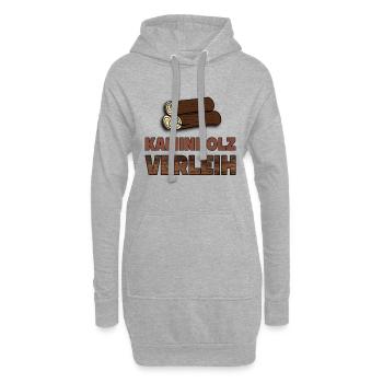 Kaminholz Verleih Feuerholz Vermietung Geschenk - Hoodie-Kleid - Grau meliert - Vorne